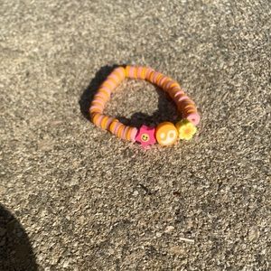 Neon Orange and Purple bracelet